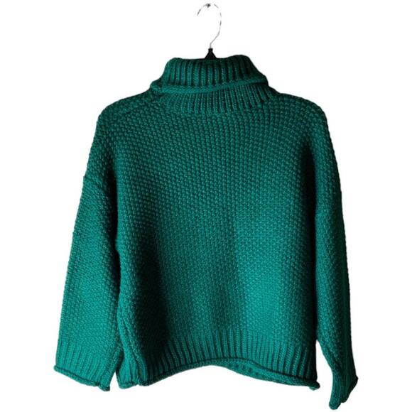 Aakaa 100% Acrylic Sweater Womens Small Heavyweight Turtleneck Chunky Knit NWT - Picture 4 of 8